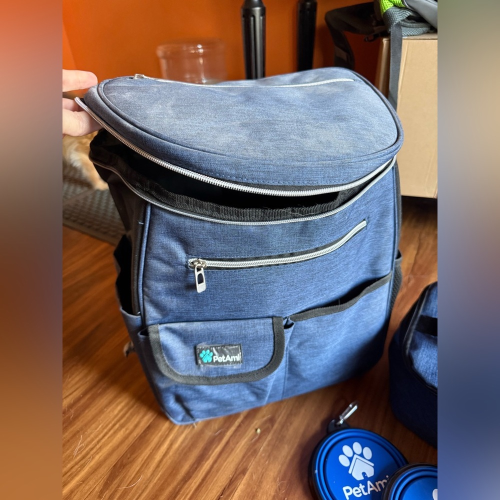 PetAmi Blue Insulated Dog Backpack Cooler - Picture 10 of 10